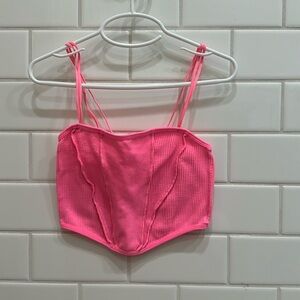 xs/s out from under urban outfitters pink cropped tank